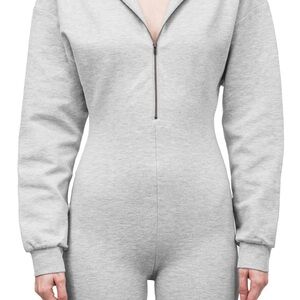 Patton Gray Zip-Up Jumpsuit